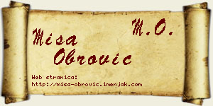 Miša Obrović vizit kartica